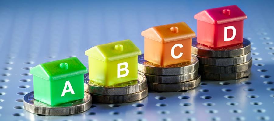 coins with plastic houses on top of them